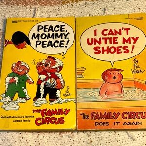 Lot Of 2 Paperback Family Circus Vintage Comics